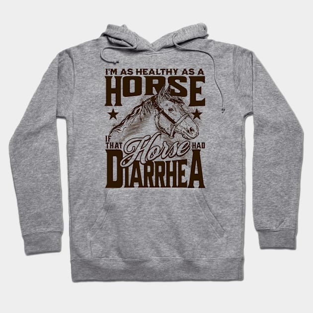 Healthy as a Horse, If That Horse Had Diarrhea // Funny Horse Gag Gift B Hoodie by SLAG_Creative